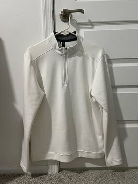 adidas Men's White Half-Zip Pullover Sweater